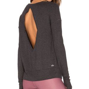 Alo Yoga Open Back Intricate Pullover Small NWT